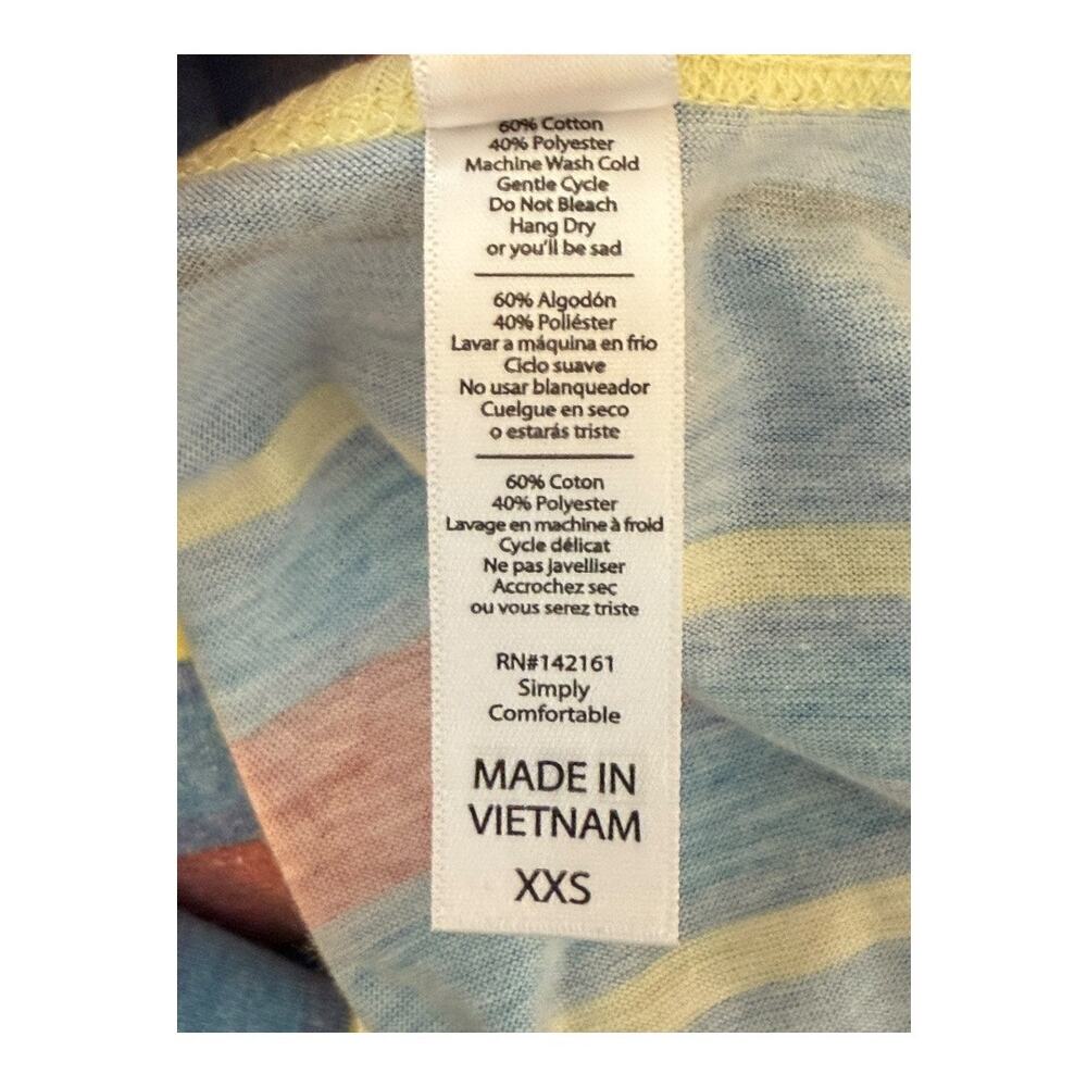 NEW LuLaRoe Women's XXS Striped Short Sleeve Classic T-Shirt Multicolor NWT‎ - Picture 8 of 8